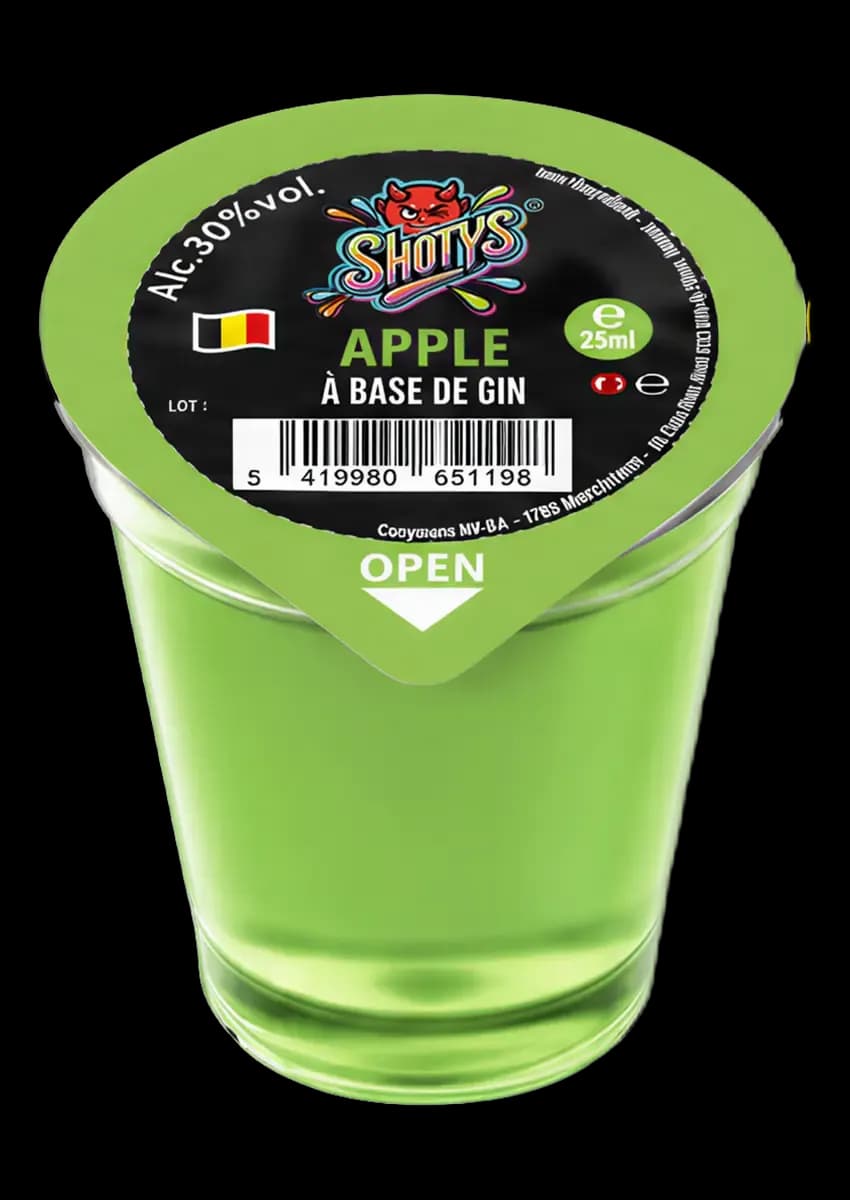 Gin Apple, 25 ml Shotys shot