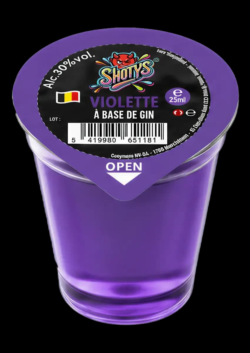 Gin Violet, 25 ml Shotys shot