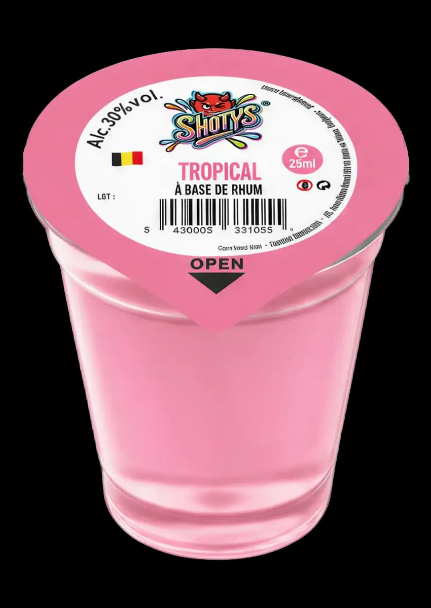 Rum Tropical, 25 ml Shotys shot