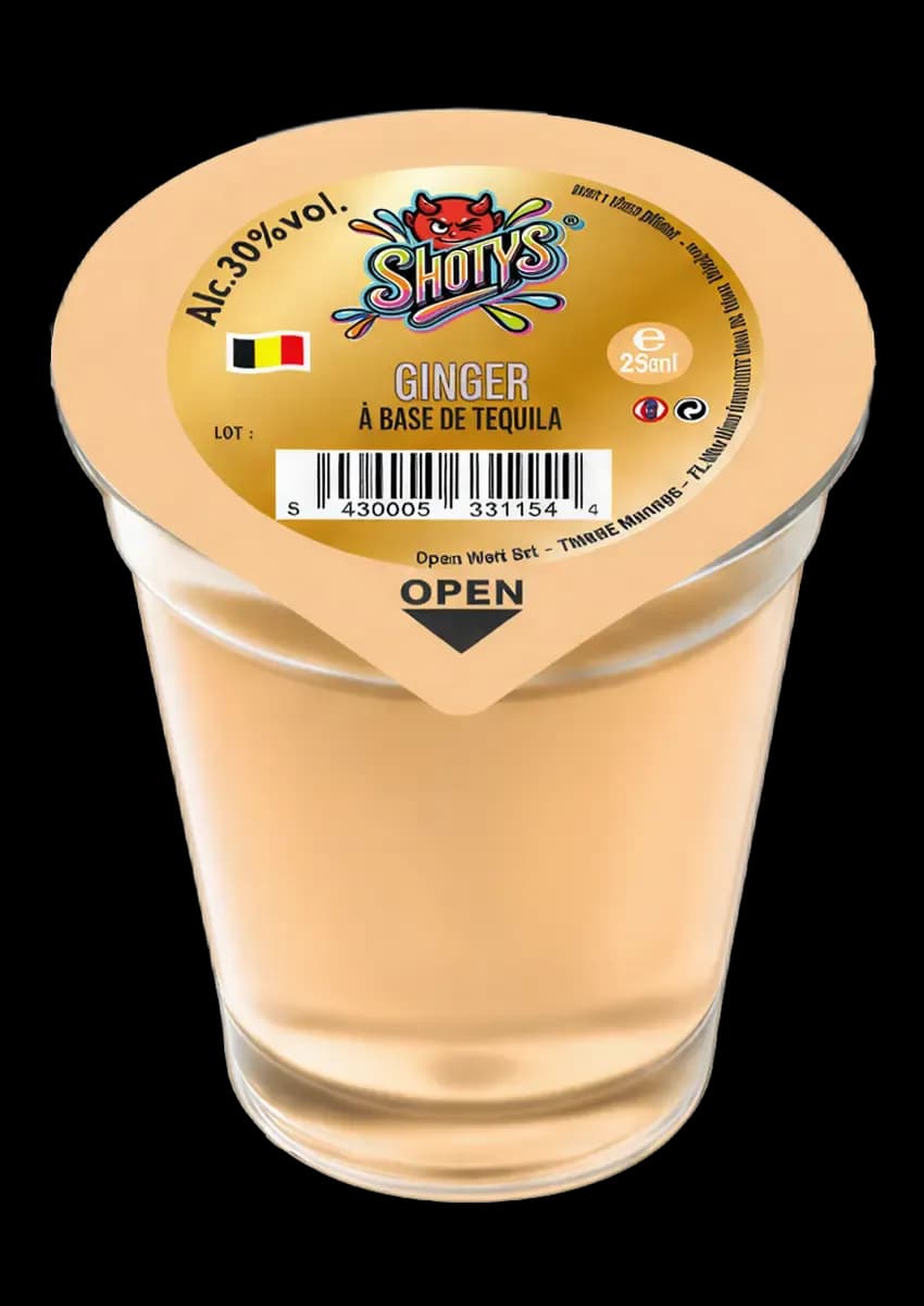 Tequila Ginger, 25 ml Shotys shot