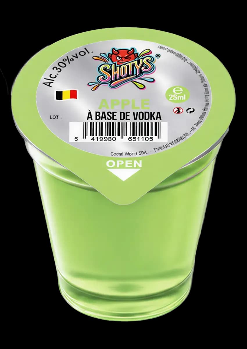Vodka Apple, 25 ml Shotys shot